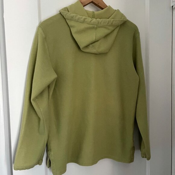 LL Bean Light Olive Waffle Knit Hoodie Size XS fits like L-- make an offer! - Picture 2 of 7